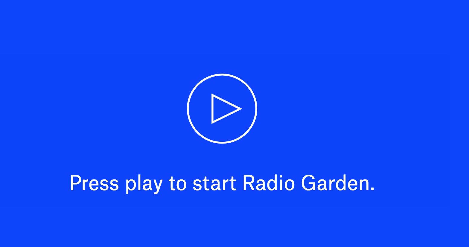 Radio garden. Super сад Radio. Press to Play. Press Play Video.